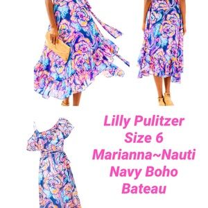 Lilly Pulitzer Marianna dress Size 6 Boho Bateau